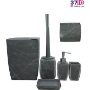 تصویر ست سرویس بهداشتی لیمون مدل کلاسیک طرح ماربل ۶ تکه 