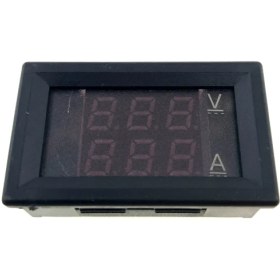 تصویر ماژول ولت متر آمپر متر دیسی سه رقم (قرمز آبی ) 100 ولت 10 آمپر voltmeter ammeter dc red blue