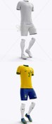 تصویر دانلود Full Soccer Kit Halfside View لباس فوتبال نمای کناری یقه گرد 