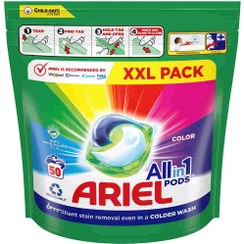 تصویر قرص ماشین لباسشویی آریل مدل ALL IN 1 COLOR بسته 50 عددی ARIEL ALL IN 1 PODS COLOR 50PCS