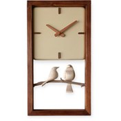 تصویر ساعت دیواری چوبی دست ساز مدل 136 