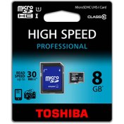 تصویر Toshiba 8GB MicroSD Class 10 UHS-I High Speed Memory Card 