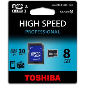 تصویر Toshiba 8GB MicroSD Class 10 UHS-I High Speed Memory Card 