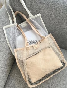 تصویر کیف توری دو‌تکه 