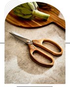 تصویر قیچی آشپزخانه دسته چوبی 