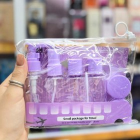 تصویر پک مسافرتی لوازم آرایشی و بهداشتی ست ۸ تکه با کیف - سرخابی 