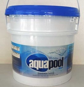 تصویر پودر کلر آمریکایی aqua pool آکواپول 100% خالص 18کیلویی 