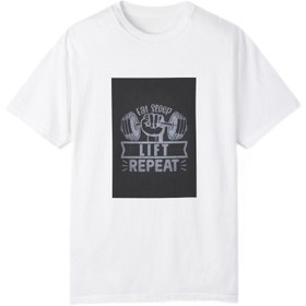 تصویر تی شرت آستین کوتاه مردانه مدل باشگاهی خواب خوراک ورزش 