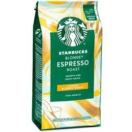 تصویر دانه قهوه استارباکس پاکت 200 گرم Starbucks مدل Blonde Espresso Roast smooth and sweet notes blonde roast Starbucks Blonde Espresso Roast Whole Beans Coffee 200gr