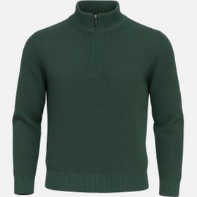 تصویر پلیور نیم زیپ ساده 