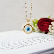 تصویر آویز طلا چشم نظر با سواروسکی 