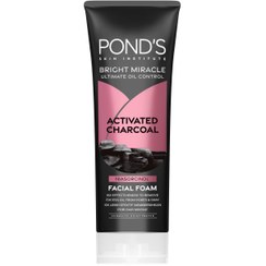 تصویر فوم شستشو صورت پوندز کنترل کننده چربی پوست با زغال چوب فعال 100 گرم | Pond's activated charcoal 