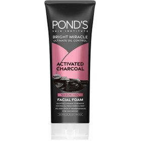 تصویر فوم شستشو صورت پوندز کنترل کننده چربی پوست با زغال چوب فعال 100 گرم | Pond's activated charcoal 