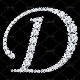 تصویر عکس با کیفیت حرف D نگینی 