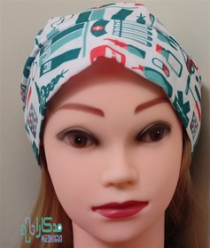 تصویر کلاه اتاق عمل طرح دار Patterned surgical hat