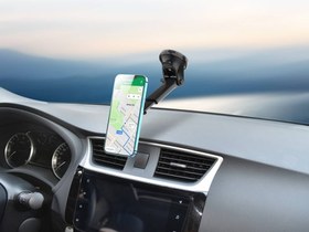 تصویر پایه نگهدارنده مگنتی فست شارژ داخل خودرو پورودو Porodo Magsafe Car Mount Wireless Fast Charge 15W 