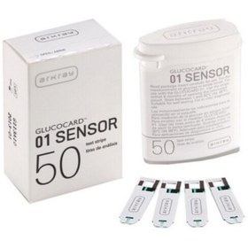 تصویر نوار تست قند خون آرکری مدل Glucocard-01 Sensor بسته 50 عددی - 30 بسته به صورت یکجا 