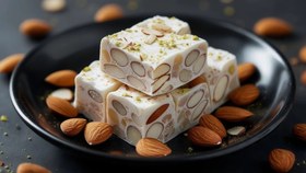 تصویر گز بادامی ۴۲٪ - 1000 گرم Almond Gaz