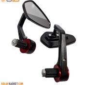 تصویر آینه سرفرمان موتورسیکلت فلزی CNC قرمز 