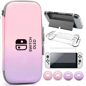تصویر vgbus7 in1 accessory case-for nintendo switch oled pinkpurple 