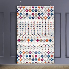 تصویر فرش چاپی طرح مراکشی کد U222 