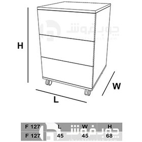 تصویر فایل اداری 3 کشو مدل F127 