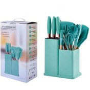 تصویر سرویس کفگیر ملاقه سیلیکونی 19پارچه کیچن ست مدل Kitchenware Set 