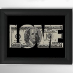 تصویر تابلو دلار طرح Love 