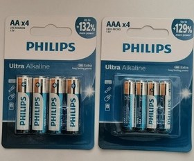 تصویر باتری قلمی فیلیپس مدل گریت لایف بسته 4 عددی PHILIPS Battery model GRREAT LIFE  AA