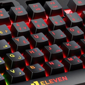 تصویر کیبورد مخصوص بازی الون مدل GK-102 Eleven GK-102 Wired Gaming Keyboard