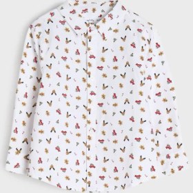 تصویر پیراهن طرحدار سفید SINSAY 