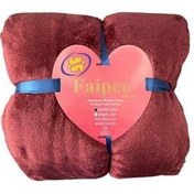 تصویر پتو زمستانی مخملی فایپکو رنگ زرشکی| الیزه دو نفره نرم و گرم 