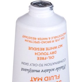 تصویر ضد آفتاب فلوئید درماتیپیک بی رنگ پوست چرب مدل Fluid Mat با SPF+50 و حجم 50 میلی لیتر بیوتی مال 