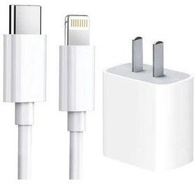 تصویر شارژر اپل توان 20 وات دو پین تخت همراه کابل Charger Apple 20W Dual Pin with Cable
