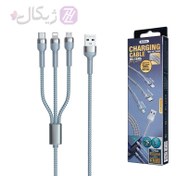 تصویر کابل شارژ ریمکس USB سه سر اصل 