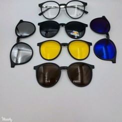 تصویر عینک طبی مگنتی به همراه 5 کاور آفتابی رای بن Ray ban کد 2377 کد 999730 