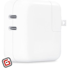 تصویر آداپتور شارژر اپل دو درگاه 35 وات Apple 35 Watt USB - C+C Charging Adapter