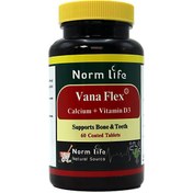 تصویر قرص روكش دار وانا فلكس نورم لایف  60 عدد ا Norm Life Vana Flex Calcium + Vitamin D3 60 Tabs Norm Life Vana Flex Calcium + Vitamin D3 60 Tabs