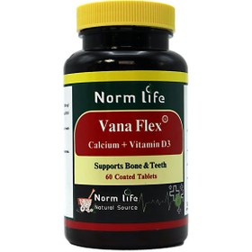 تصویر قرص روكش دار وانا فلكس نورم لایف  60 عدد Norm Life Vana Flex Calcium + Vitamin D3 60 Tabs