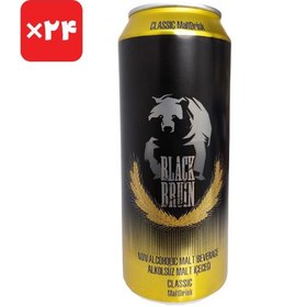 تصویر ماءالشعیر آبجو کلاسیک بلک برن ۵۰۰ میلی لیتر باکس ۲۴ عددی black bruin classic malt drink 