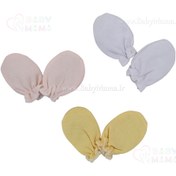 تصویر دستکش نخی نوزادی ساده 12 عددی 