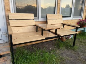 تصویر نیمکت چوبی پیوسته E22 