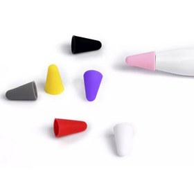 تصویر نوک یدک چند رنگ قلم لمسی اپل 1 و 2 کوتتسی Coteetci Pencil Tip Cover Pencil 1/2 CS7072 