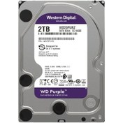 تصویر هارد دیسک اینترنال وسترن دیجیتال سری بنفش مدل Purple ظرفیت 2 ترابایت Western Digital Purple Internal Hard Disk 2TB