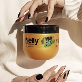 تصویر ماسک مو نلی کراتینه گلد 24K Nelly Professional Gold 24K Keratin Hair Mask