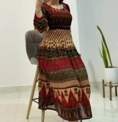 تصویر پیراهن ساحلی کریشه وارداتی هندی کد ۲۹۱۸ 