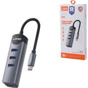 تصویر هاب 4 پورت Type-C الدینیو DS-134C Ldnio DS-134C Type-c 4Port HUB