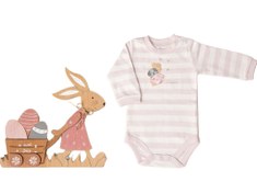 تصویر بادی آستین بلند نوزادی دخترانه طرح violet دانالو Danaloo 