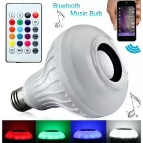 تصویر لامپ هوشمند اسپیکردار بلوتوثی RGB بدون خرابی