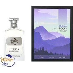 تصویر ادکلن مردانه راکی مارین رز رایحه مگامارا حجم 100 میل Rocky Marine Rose Megamar fragrance for men, 100 ml